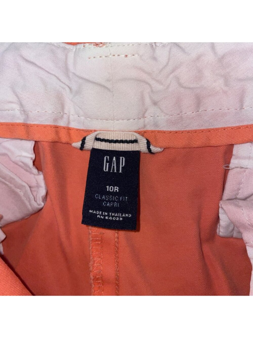 Gap Womens Coral Pants Classic Fit Size 10R With Pockets & Button-Zip Closure - Picture 5 of 7